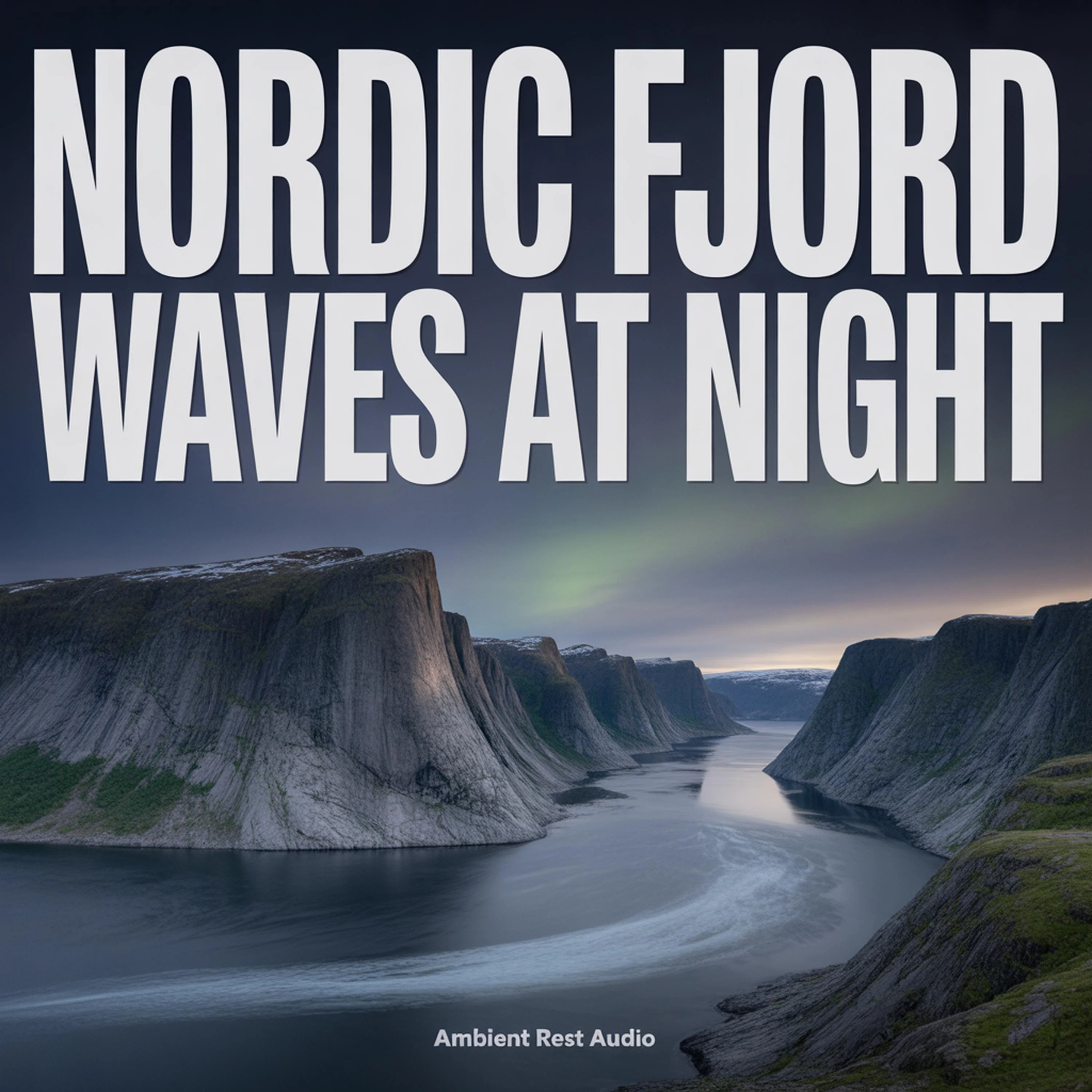 Nordic Fjord Waves at Night