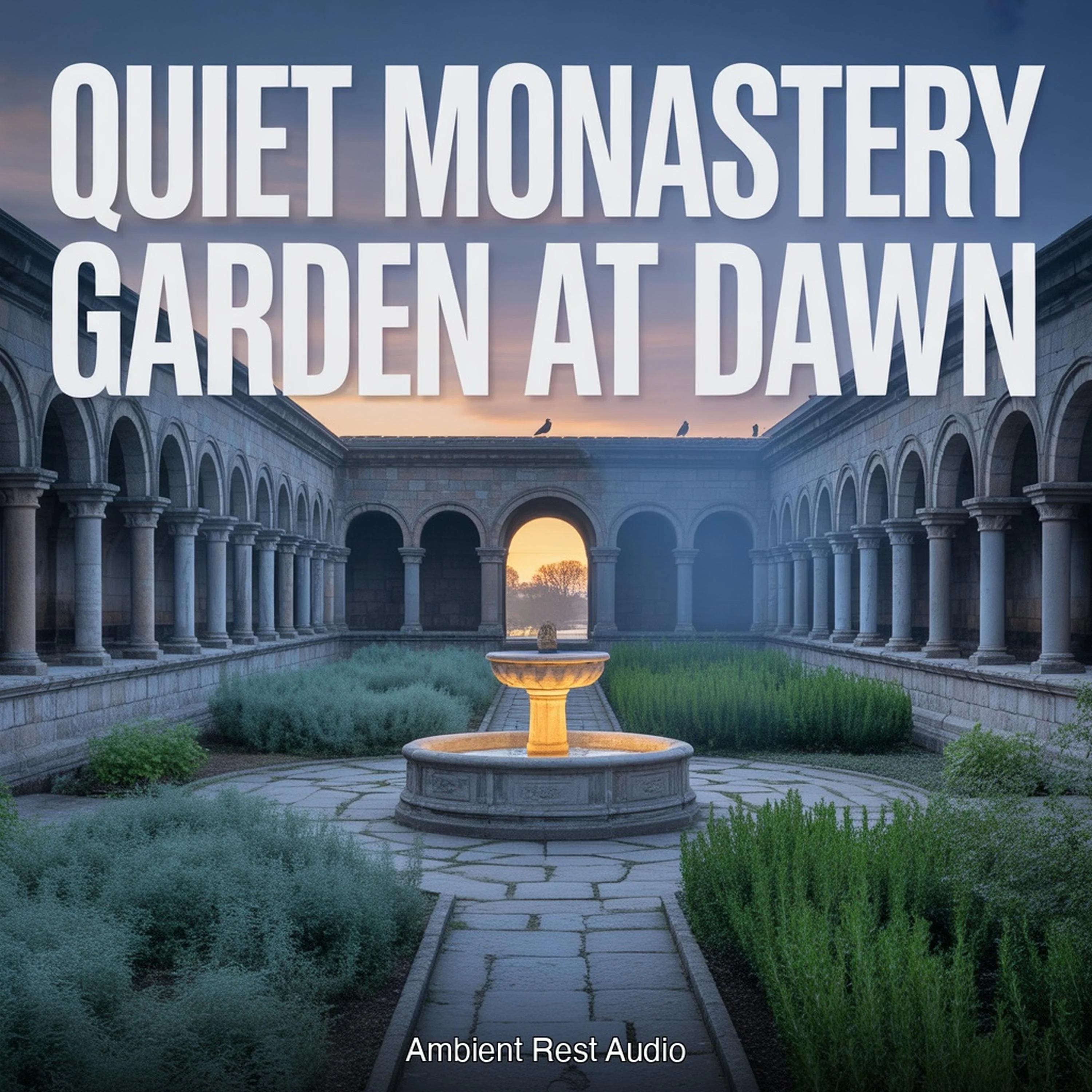 Quiet Monastery Garden at Dawn