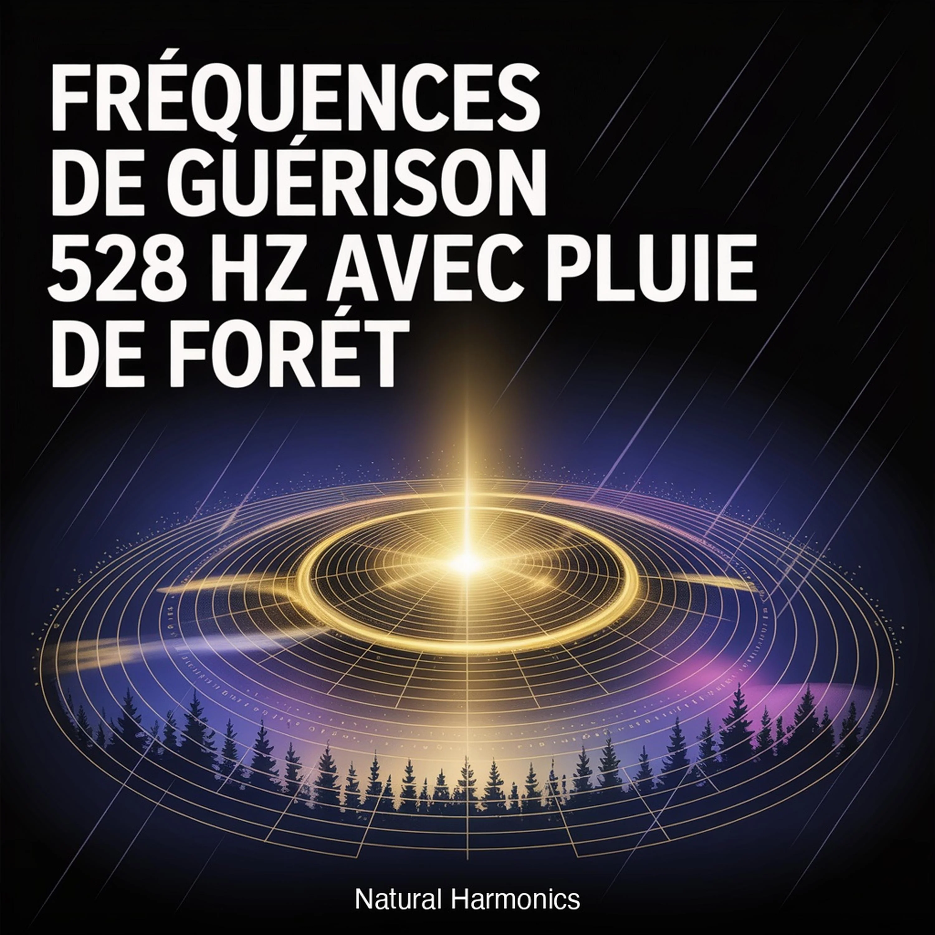 Fréquences de Guérison 528 Hz avec Pluie de Forêt