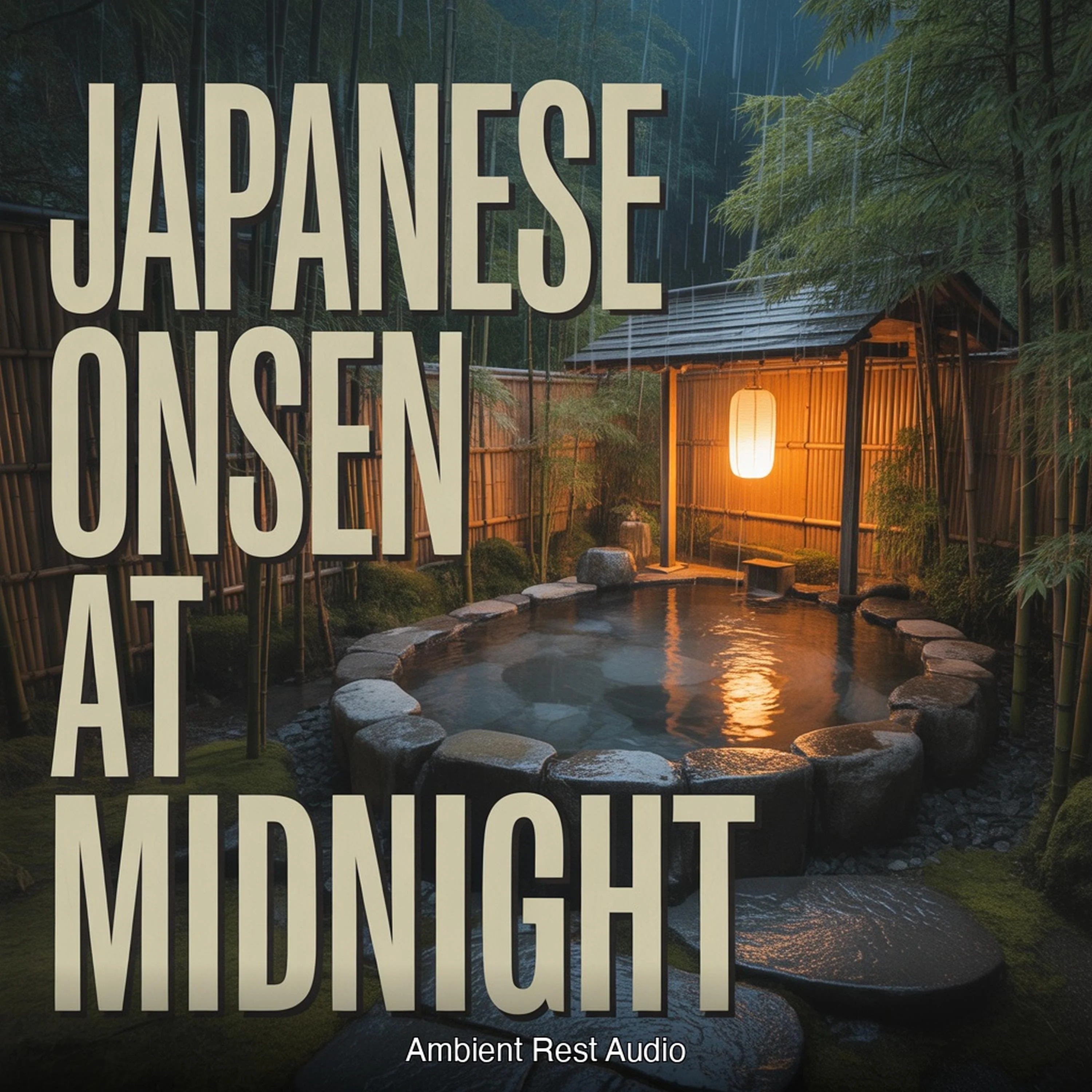 Japanese Onsen at Midnight