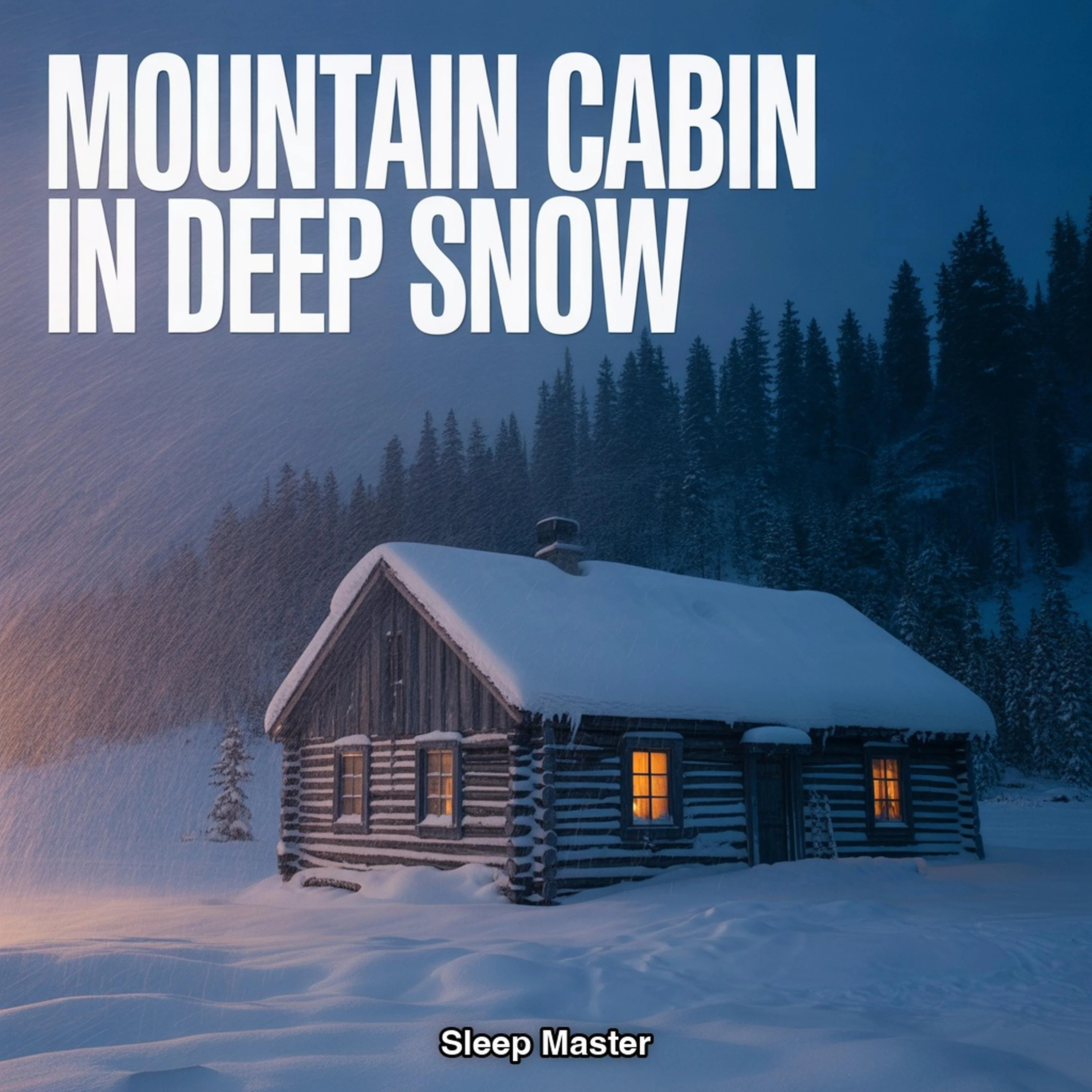 Mountain Cabin in Deep Snow