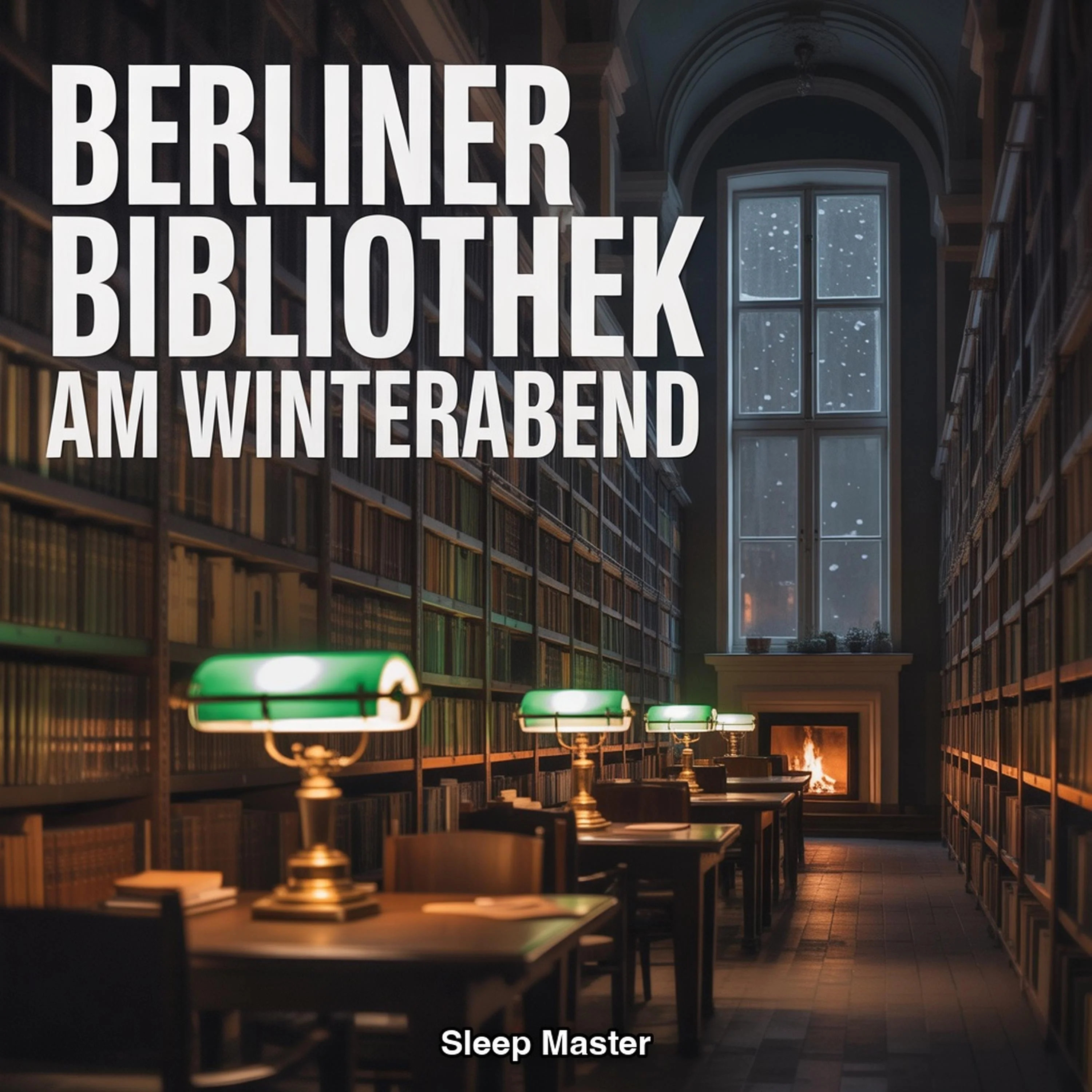 Berliner Bibliothek am Winterabend