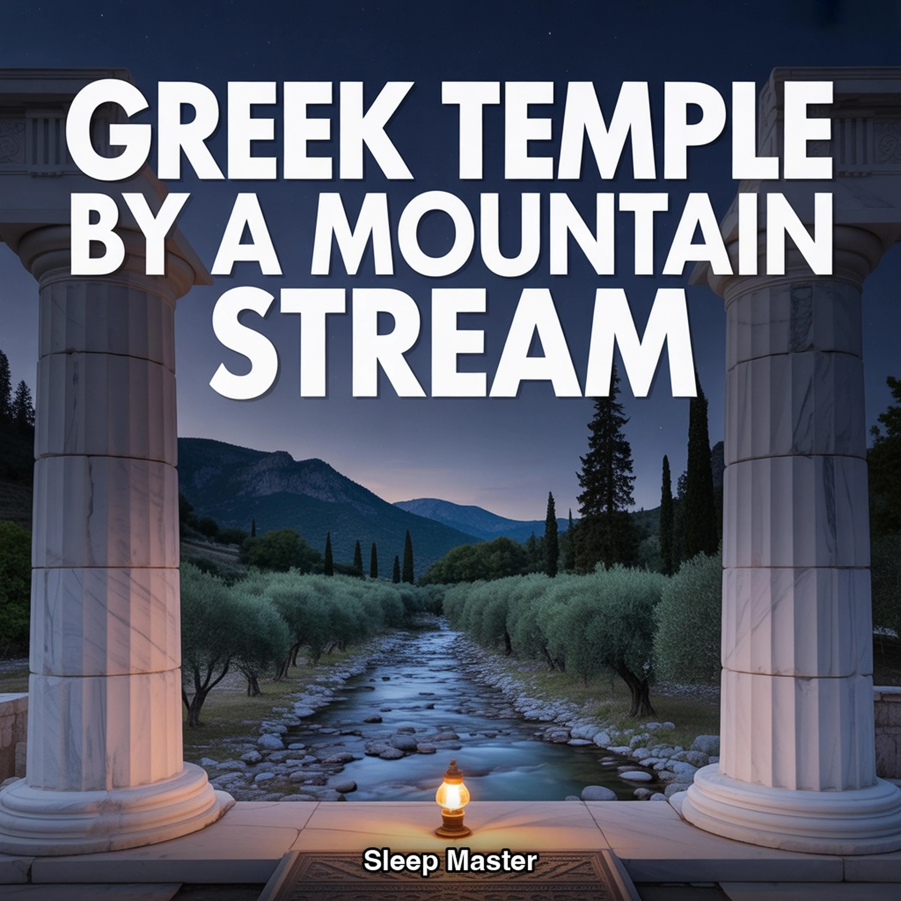 Greek Temple by a Mountain Stream