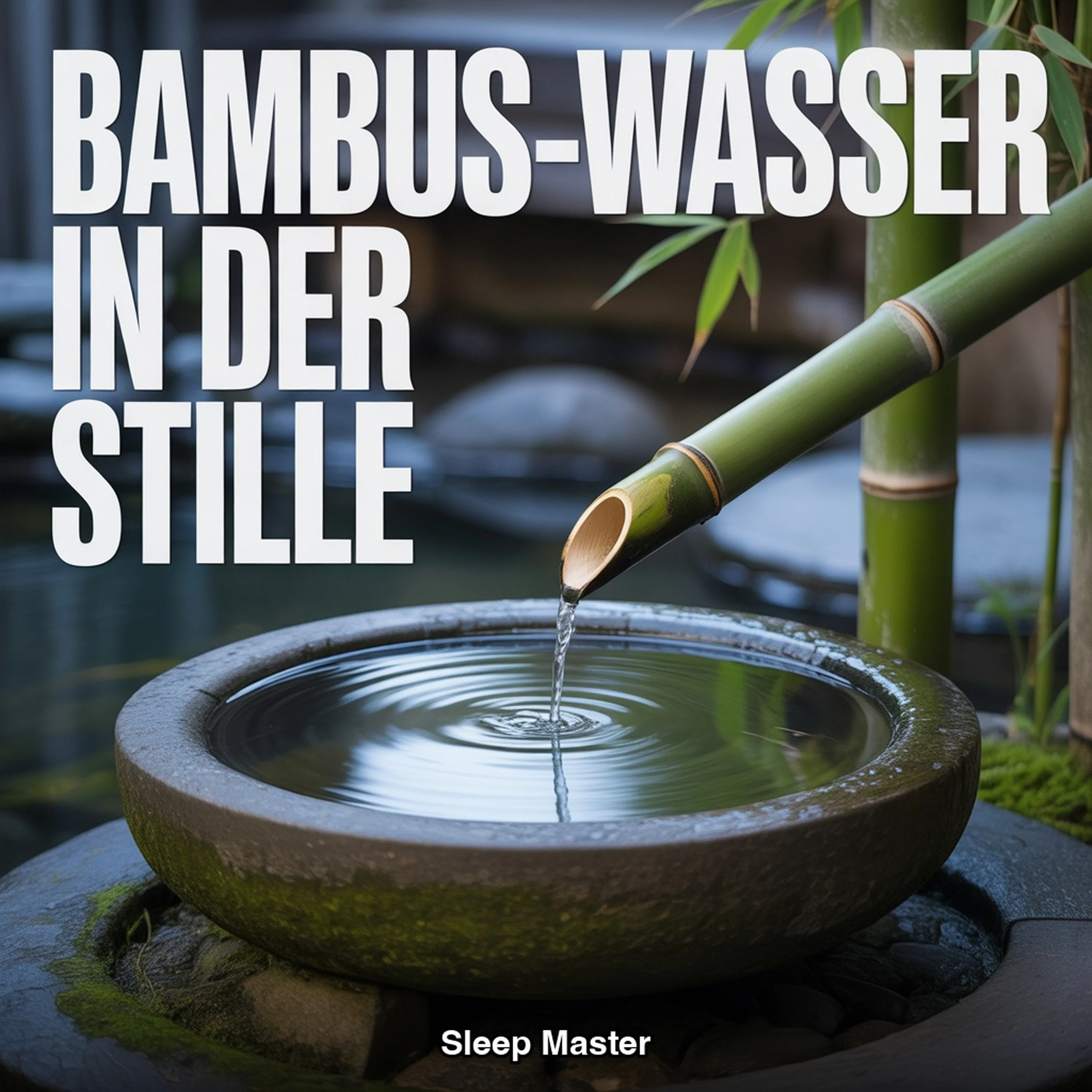 Bambus-Wasser in der Stille